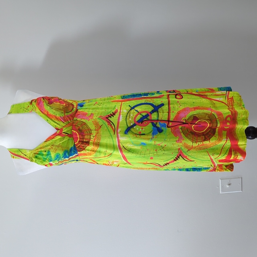Virna Drò Graffiti Print Sleeveless Dress